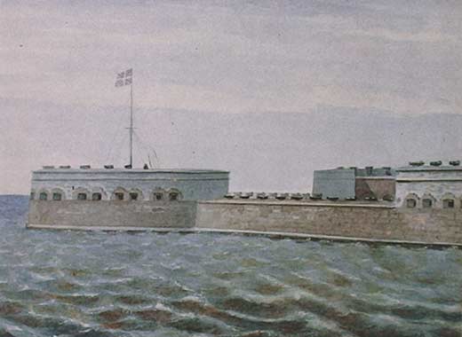 Кронштадт. Форт «Пётр I» в 1854 году.
