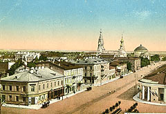 Вид на восстановленные после пожара 1874 года кварталы Кронштадта.